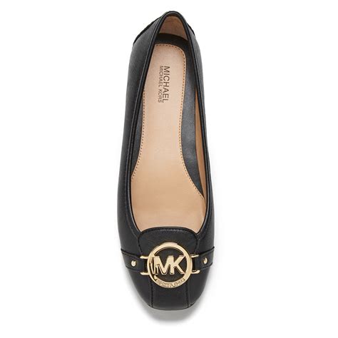 michael kors black loafer|michael kors black flats 8m.